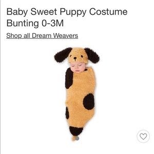 Puppy dog costume bunting for baby 0-3 months